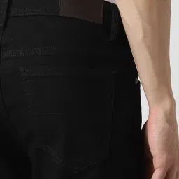 Peter England Black Cotton Slim Fit Jeans image 5