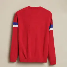 Allen Solly Boys Red Regular Fit Graphic Print Sweater image 2