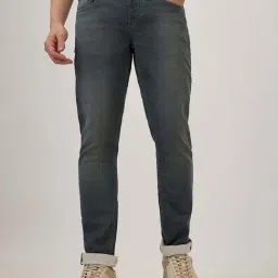 Spykar Steel Grey Cotton Slim Fit Jeans-image-0