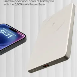Powerup Powerslim Mini 5000Mah Magsafe Power Bank, 15W Fast Wireless Charging - Gold image 3