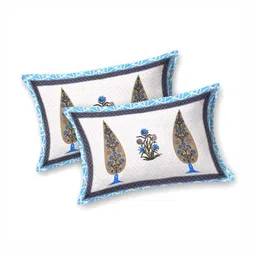 CLOTHOLOGY Blue & White Printed 180 TC King Bedsheet Set 2.75 m x 2.25 m image 4