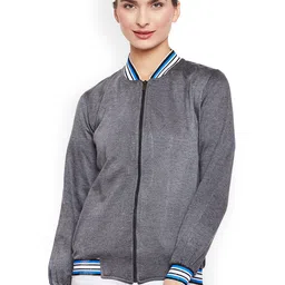 Belle Fille Women Grey Solid Lightweight Tailored Jacket-picture-15