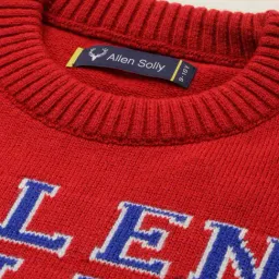 Allen Solly Boys Red Regular Fit Graphic Print Sweater image 4