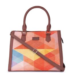 ZOUK Geo Optics Classic Multicolor Printed Medium Handbag-picture-1
