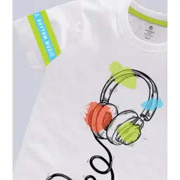 Codez Kids Yellow & White Printed T-Shirt (Pack Of 2) image 3