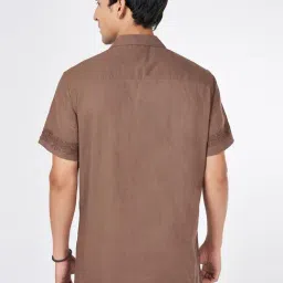 7 Alt by Pantaloons Raw Umber Cotton Relaxed Fit Shirts image 2
