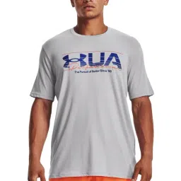 Under Armour Grey Cotton Regular Fit Printed Sports T-Shirt-picture-16