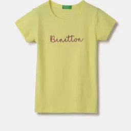 United Colors of Benetton Kids Yellow Cotton Printed T-Shirt-picture-17