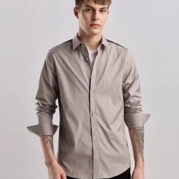 CALVIN KLEIN JEANS Grey Men Slim fit Solid Shirt-picture-45