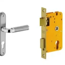 Dorset Lock Set With Lock Body and Without Cylinder Silver Chrome ML IP-picture-16