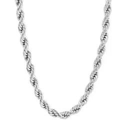 Peora Silver Plated Stainless Steel Fancy Rope Stylish Chain-image-86