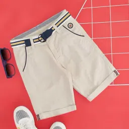 Pantaloons Junior Kids Khaki Cotton Regular Fit Shorts-image-45