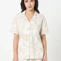 R&B Beige Floral Print Relaxed Fit Top-picture-32