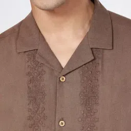 7 Alt by Pantaloons Raw Umber Cotton Relaxed Fit Shirts image 4