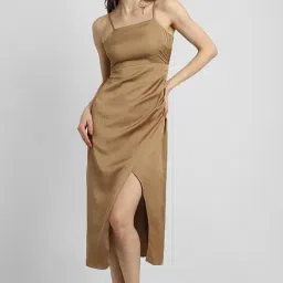 Forever 21 Brown Regular Fit Midi Dress-picture-32