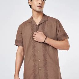 7 Alt by Pantaloons Raw Umber Cotton Relaxed Fit  Shirts-picture-20