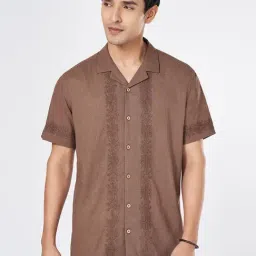 7 Alt by Pantaloons Raw Umber Cotton Relaxed Fit Shirts image 5