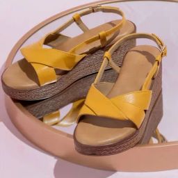 Inc.5 Women's Mustard Back Strap Wedges-picture-16