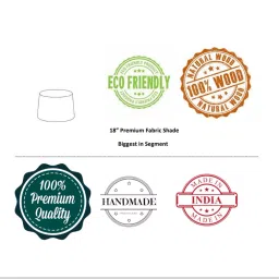 Tucasa SHS-112 Mango Wood Cotton B-22 Table Lamp 16 Inch (Brown and Red) image 5