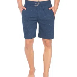 Jockey AM14 Blue Super Combed Cotton Rich Shorts with Zipper Pocket-image-6