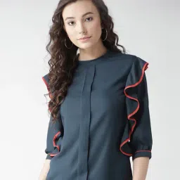 Style Quotient Navy Regular Fit Top-image-27