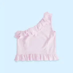 Pantaloons Junior Pink Cotton Regular Fit Top-picture-31