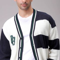 The Indian Garage Co Men Colourblocked Cardigan-picture-40