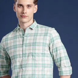 Mast & Harbour Men Standard Checked Pure Cotton Casual Shirt-picture-16