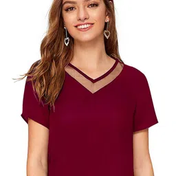 SHOPONBIT Women Solid Regular Top image 1