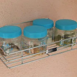 Mall Stainless Steel Multipurpose Storage Rack/Shelf, Kitchen Rack Single Single Tier Multipurpose Wall Hanging Storage Shelf Organizer Stainless Steel with Chrome(NHSP, Hanging Shelves) image 3