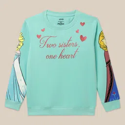 Kidsville Disney Frozen Featuring Full Sleeves Elsa & Anna Printed Sweatshirt - Blue-picture-12