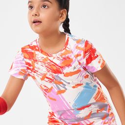 Pine Active Half Sleeves High Stretch T-ShirtSplash Print - Multicolour-picture-20