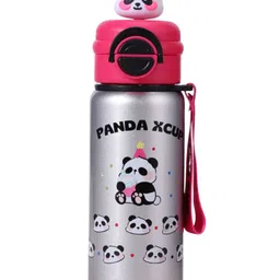 Little Surprise Box 3D Panda Stainless Steel Bottle Silver Pink - 550ml-picture-20