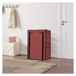 Urban Choice 4Layer Metal Shoe Rack with Brown Cover Durable & Space Saving Organizer for Home & Office-picture-14