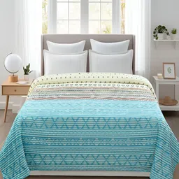 MORADO Sea Green & Beige Printed Queen SizeDuvetCover-picture-15