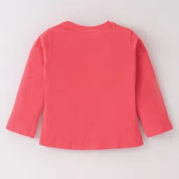 CUCUMBER Sinker Knit Full Sleeves T-Shirt with Christmas Theme Print - Orange image 2