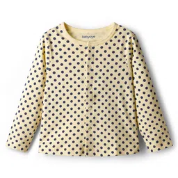 Babyoye 100% Cotton Interlock Knit with Eco Jiva Finish Full Sleeves Front Open Jhablas with Polka Dot Giraffe & Floral Print Pack of 3 - Off White Light Blue & Navy Blue image 2