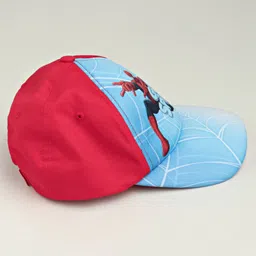 Babyhug Marvel Spiderman Summer Cap - Red & Blue image 3