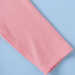 Mark & Mia Full Sleeves Party Dress With Bow Applique - Pink & White image 3