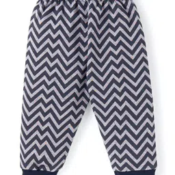 Ollypop Fleece Knit Full Sleeves Printed Winter Wear Co-Ord Set With Bear Patch Detailing - Charcoal Grey image 5