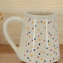 The Decor Lane White Graphic Printed Ceramic Glossy Mug - 400 ML-picture-29