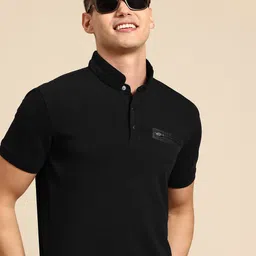 United Colors of Benetton Mandarin Collar Pure Cotton T-shirt-picture-54