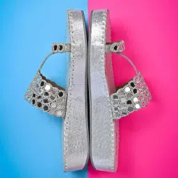 Rocia by Regal Women's Silver Toe Ring Wedges-image-57