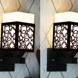 Gojeeva Black Wood Square Shaped Wall Lamp-picture-17