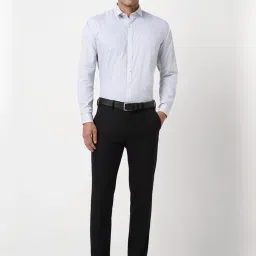 Van Heusen Blue Cotton Slim Fit Printed Shirt image 5