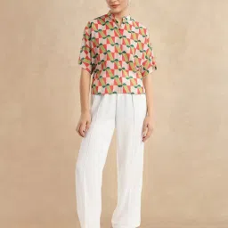 RAREISM Multi Cotton Blend Printed Short Sleeves Shirt image 5