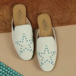 Tao Paris Women's Moscow White Mule Shoes-picture-32