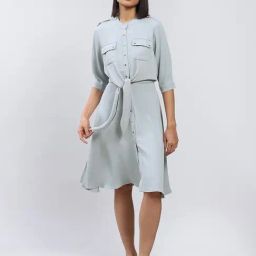 Label Ritu Kumar Grey Shirt Dress-picture-3