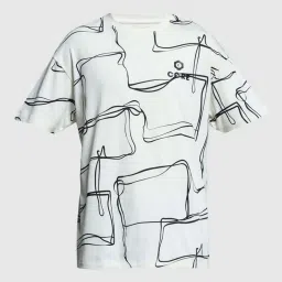 Jack & Jones White Cotton Loose Fit Printed T-Shirt image 5