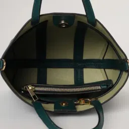 THE GUSTO Green Solid Small Handbag With Pouch image 4